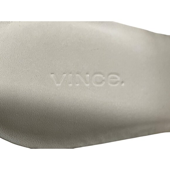 Vince Gaelan Sandals Square Toe White Crossover Espadrille Wedge Womens Size 9 - Picture 6 of 10